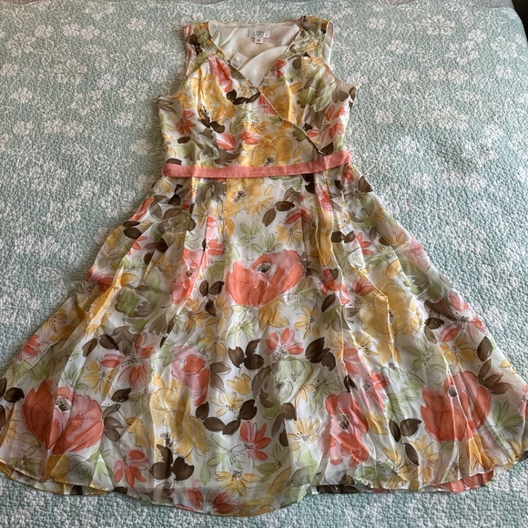 Ann Taylor LOFT Floral Sleeveless Dress - Picture 1 of 3